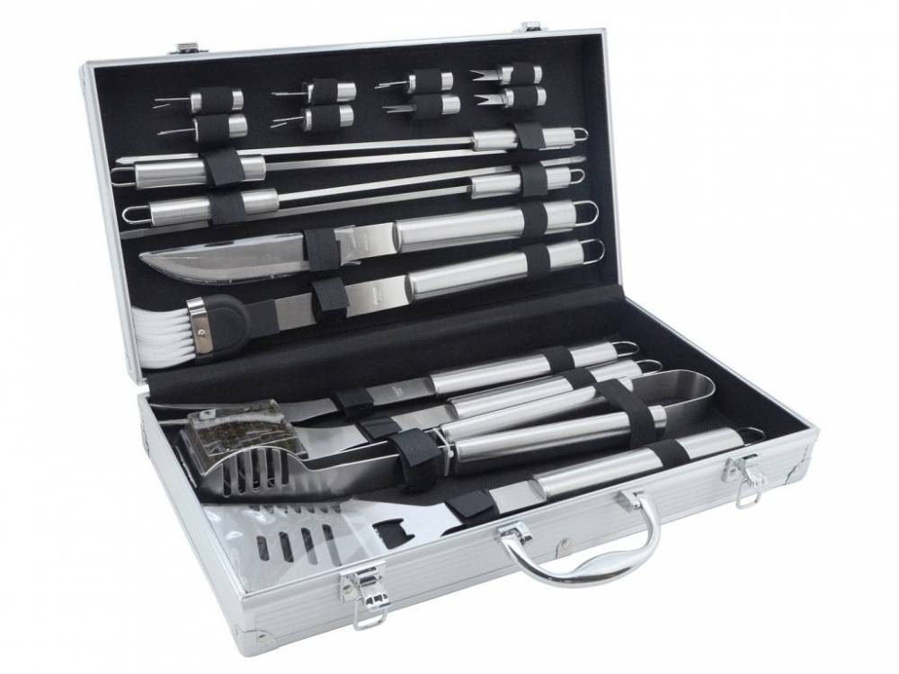 Obrázek k výrobku 77451 - Grilovací nářadí sada 18ks ALU kufřík