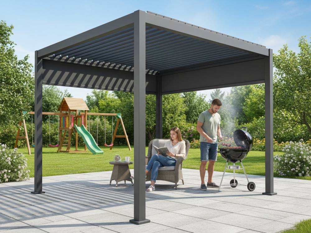 Obrázek k výrobku 88174 - hliníková bioklimatická pergola LANITPLAST PREMIUM 3x3 m LG4088