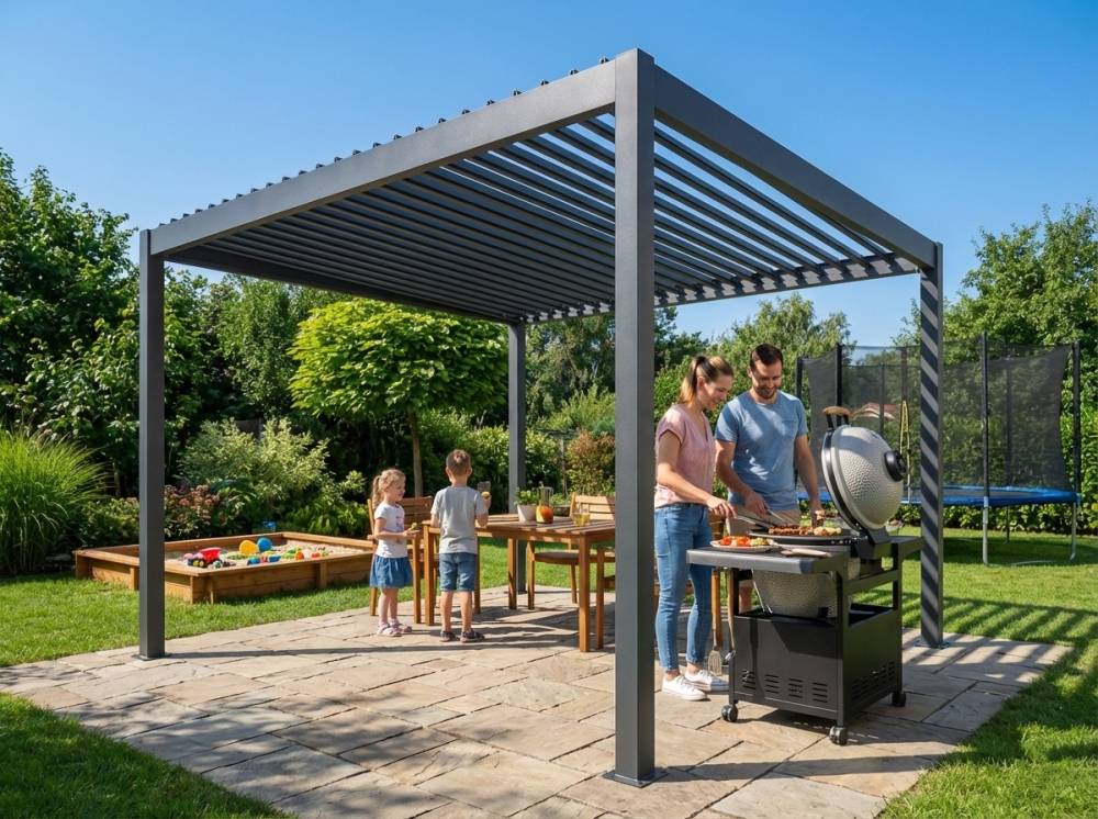 Obrázek k výrobku 88175 - hliníková bioklimatická pergola LANITPLAST PREMIUM 4x3 m LG4089