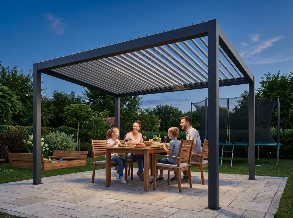Obrázek k výrobku 88176 - hliníková bioklimatická pergola LANITPLAST PREMIUM 5x3 m LG4090