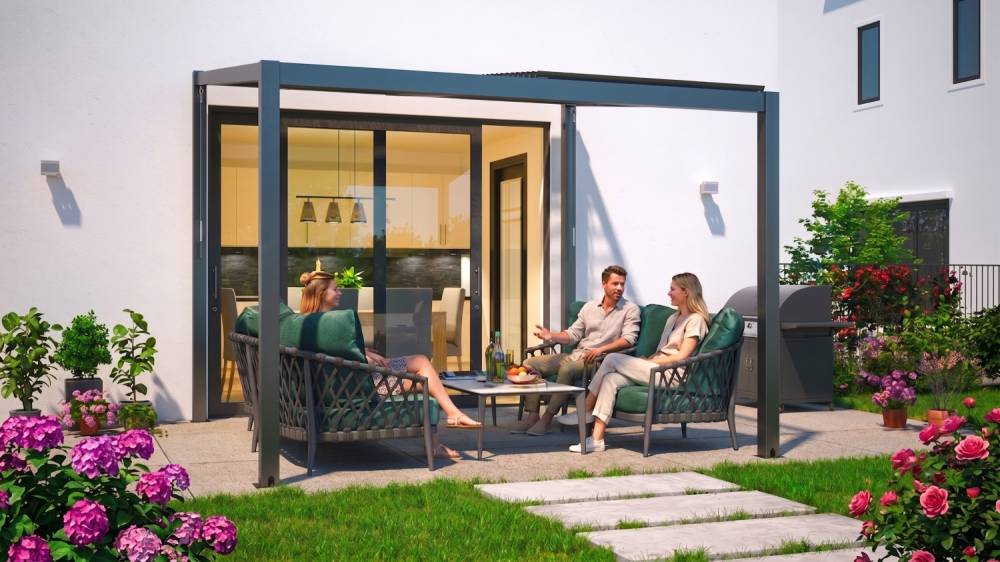 Obrázek k výrobku 68540 - hliníková bioklimatická pergola LANITPLAST STANDARD 3x3 m LG2299