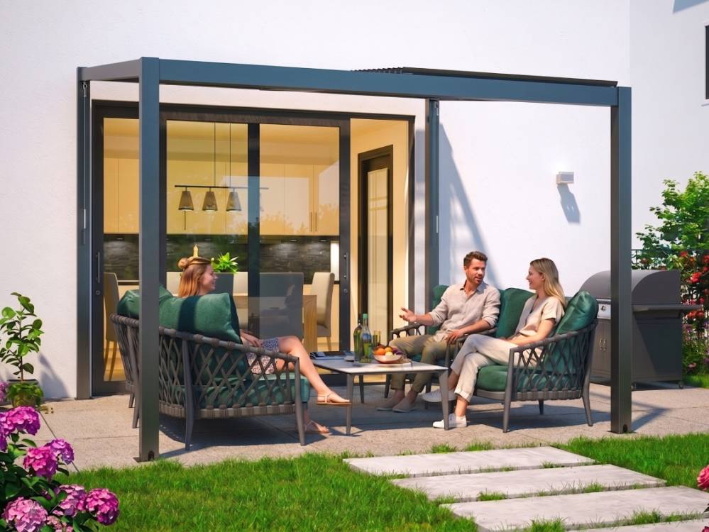 Obrázek k výrobku 68540 - hliníková bioklimatická pergola LANITPLAST STANDARD 3x3 m LG2299