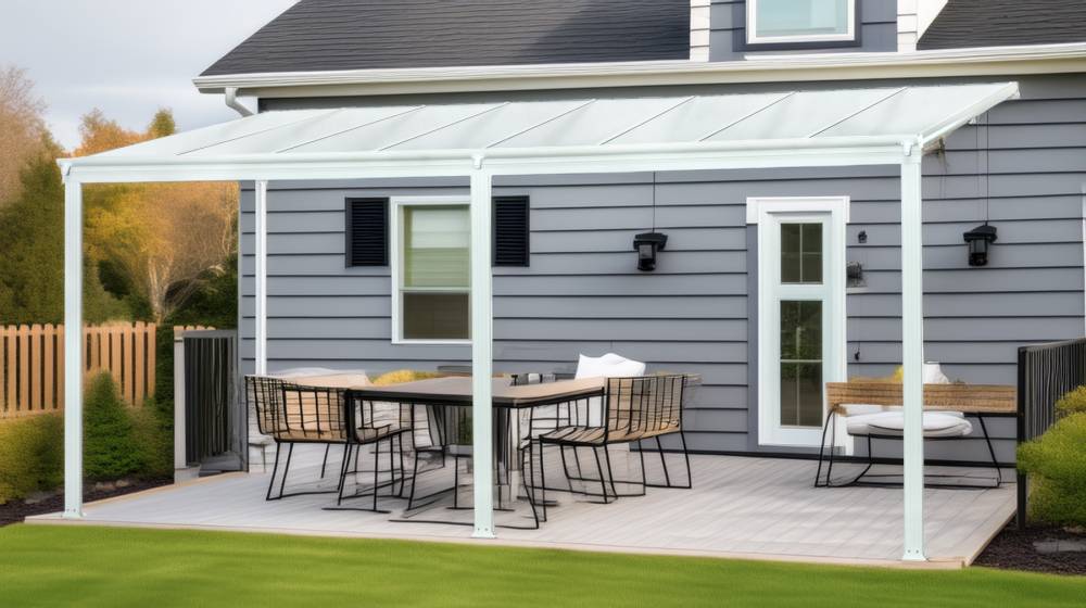 Obrázek k výrobku 62018 - hliníková pergola LANITPLAST WALL 43 bílá + bronz PC