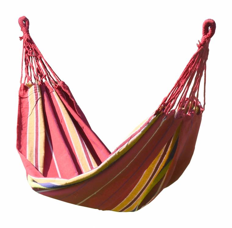 Obrázek k výrobku 71675 - Houpací síť TEXTIL ČERVENO-ŽLUTÁ