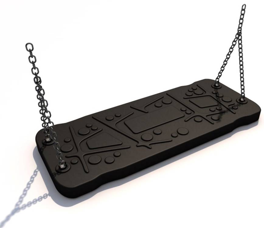 Obrázek k výrobku 62545 - Houpačkový sedák - "CikCak" - černý Houpačkový sedák - "CikCak" - černý