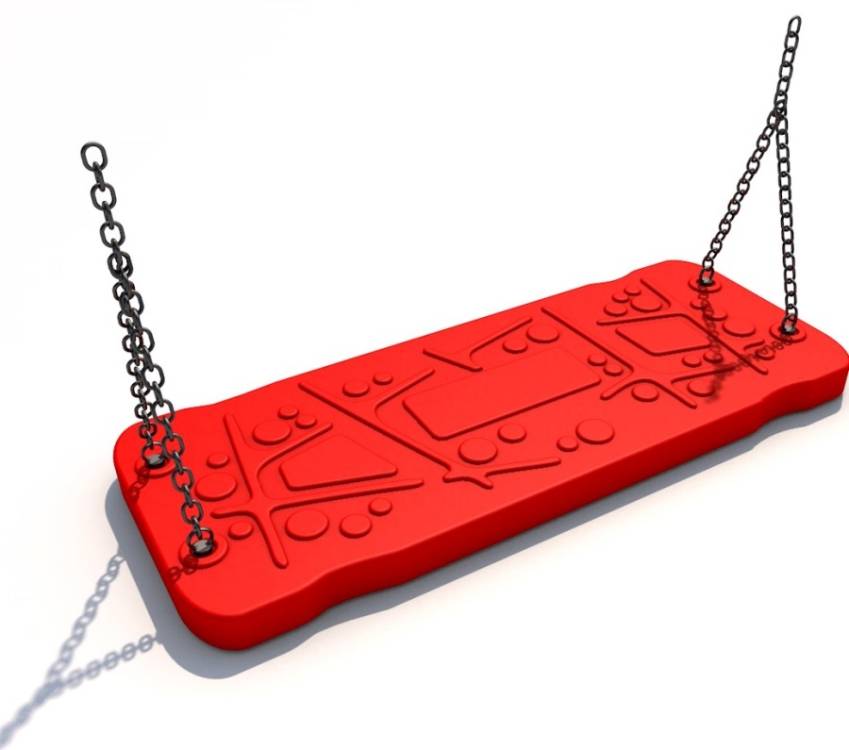 Obrázek k výrobku 62815 - Houpačkový sedák - "CikCak" - červený Houpačkový sedák - "CikCak" - červený