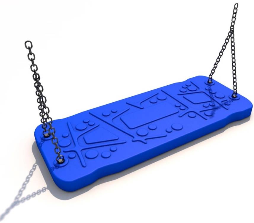 Obrázek k výrobku 62816 - Houpačkový sedák - "CikCak" - modrý Houpačkový sedák - "CikCak" - modrý