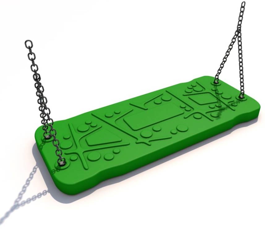 Obrázek k výrobku 62817 - Houpačkový sedák - "CikCak" - zelený Houpačkový sedák - "CikCak" - zelený