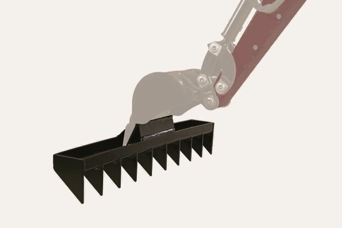 Obrázek k výrobku 62728 - Hrábě pro pásový mini bagr