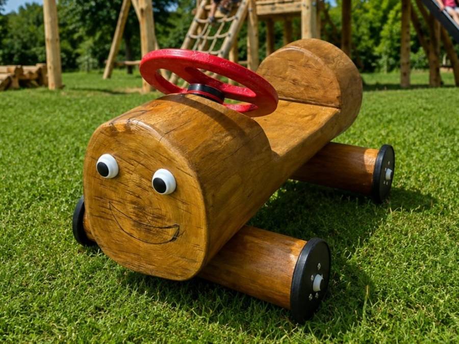 Obrázek k výrobku 34349 - Hravá lavička Auto malé z akátu .
