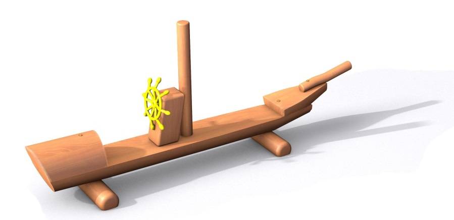 Obrázek k výrobku 34348 - Hravá lavička Loď z akátu .