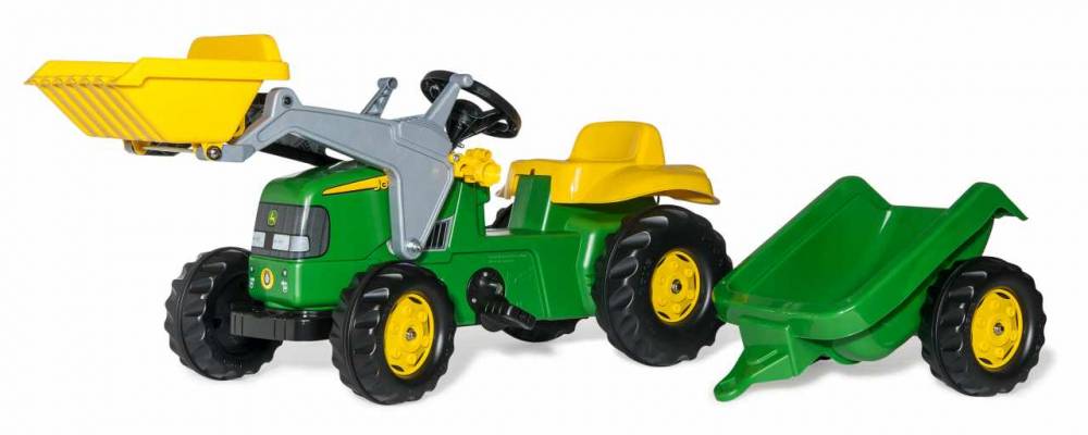 Obrázek k výrobku 72894 - John Deere Dětský šlapací traktor s čelním nakladačem a přívěsem