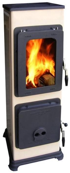 Obrázek k výrobku 91207 - Kamna BOZEN AT, 5 kW, BÉŽ, zv, pr. 120 mm.