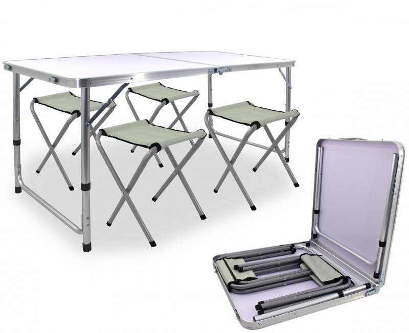 Obrázek k výrobku 93230 - Kempingový skladací set (stůl + 4křesla)