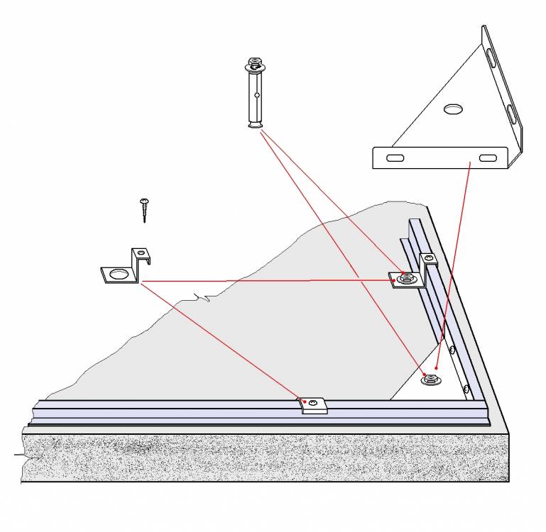 Obrázek k výrobku 41642 - kotvící sada LANITSTORAGE do betonu