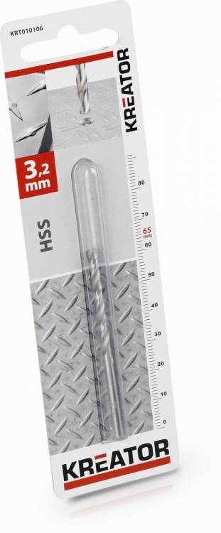 Obrázek k výrobku 48789 - KRT010106 - HSS vrták do kovu 3,2x65 mm