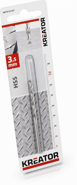 Obrázek k výrobku 48790 - KRT010107 - HSS vrták do kovu 3,5x70 mm