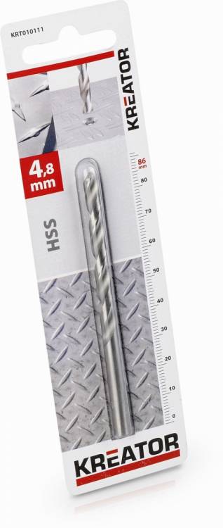 Obrázek k výrobku 48794 - KRT010111 - HSS vrták do kovu 4,8x86 mm