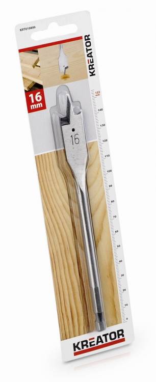 Obrázek k výrobku 36958 - KRT010806 - Plochý vrták do dřeva 16 x 152 mm