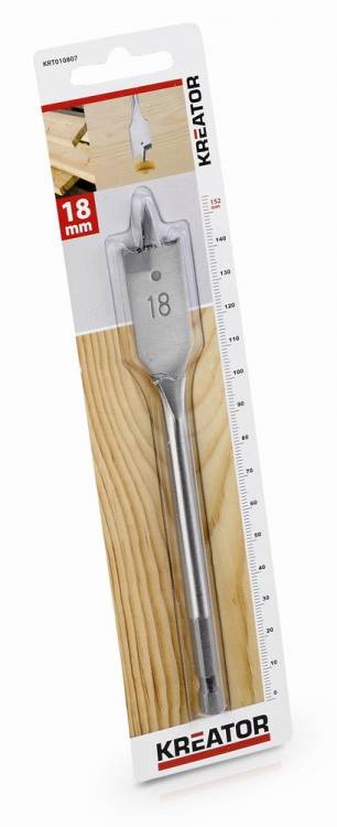 Obrázek k výrobku 36959 - KRT010807 - Plochý vrták do dřeva 18 x 152 mm