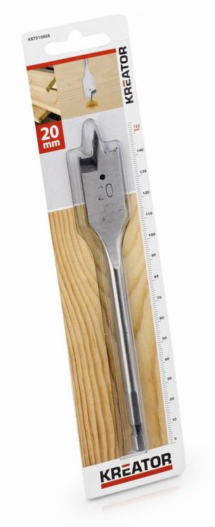 Obrázek k výrobku 36960 - KRT010808 - Plochý vrták do dřeva 20 x 152 mm