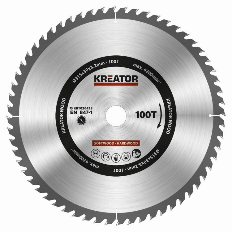 Obrázek k výrobku 37714 - KRT020433 - Pilový kotouč na dřevo 315mm, 100T