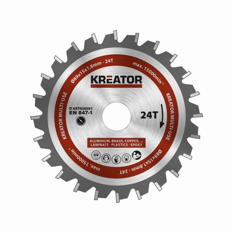 Obrázek k výrobku 37715 - KRT020501 - Pilový kotouč univerzální 89mm, 24T
