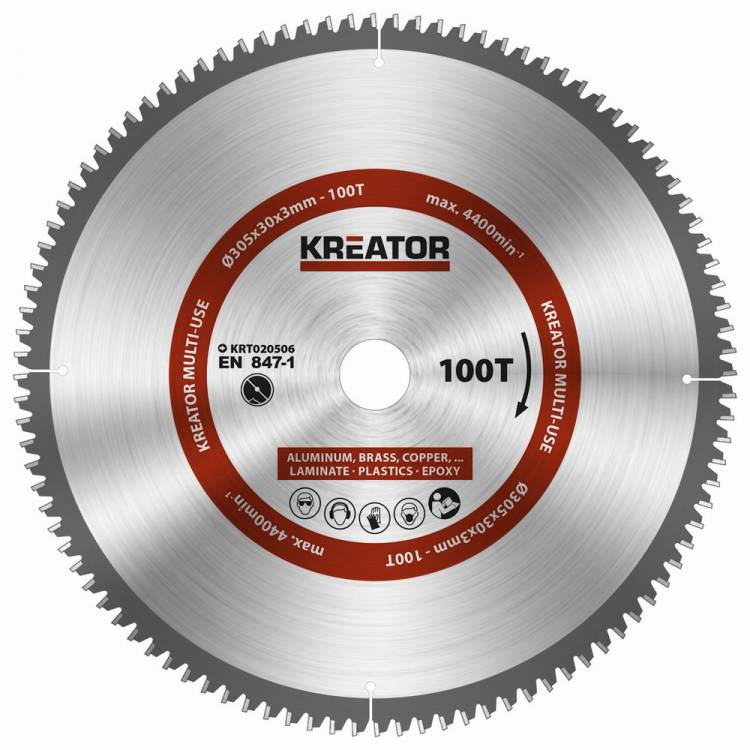 Obrázek k výrobku 37720 - KRT020506 - Pilový kotouč univerzální 305mm, 100T