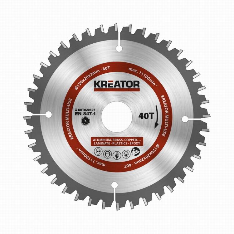 Obrázek k výrobku 38859 - KRT020507 - Pilový kotouč univerzální 120mm, 40T