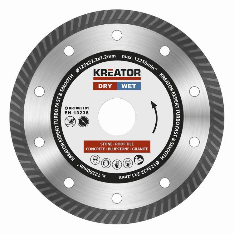 Obrázek k výrobku 37755 - KRT085101 - Diamantový kotouč celoobvodový 125mm EXPERT TURBO