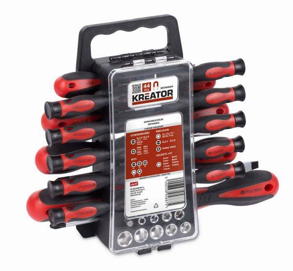 Obrázek k výrobku 36298 - KRT400004 - Sada šroubováků a bitů 44ks