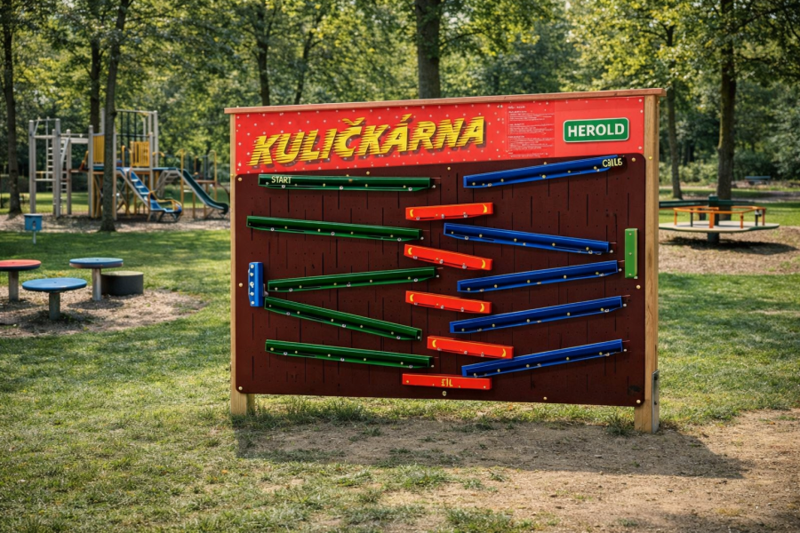 Obrázek k výrobku 91099 - Kuličkárna pro dva hráče ve stojanu s tabulemi