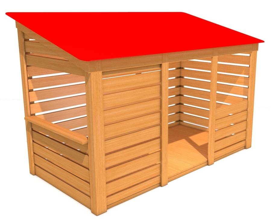 Obrázek k výrobku 78614 - Monkey dětský domek - Sovička - Červená Monkey dětský domek - Sovička - Červená