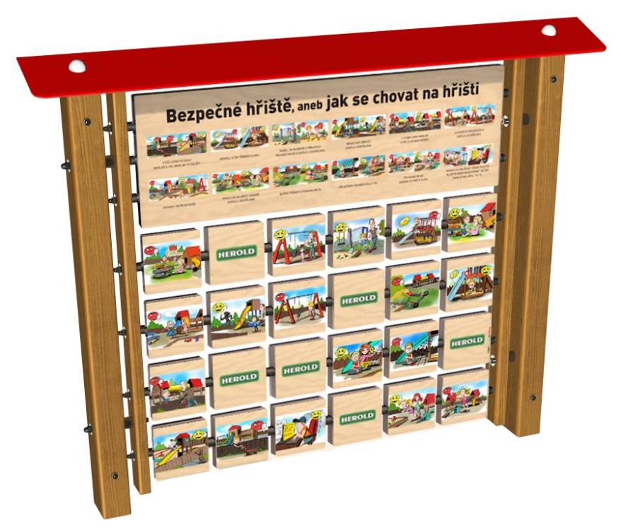 Obrázek k výrobku 91098 - Monkeys Edukační panel Pexeso - Bezpečné hřiště na stěnu