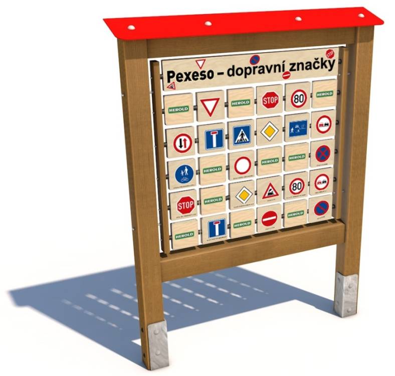 Obrázek k výrobku 91086 - Monkeys Edukační panel Pexeso - Dopravní značky 160