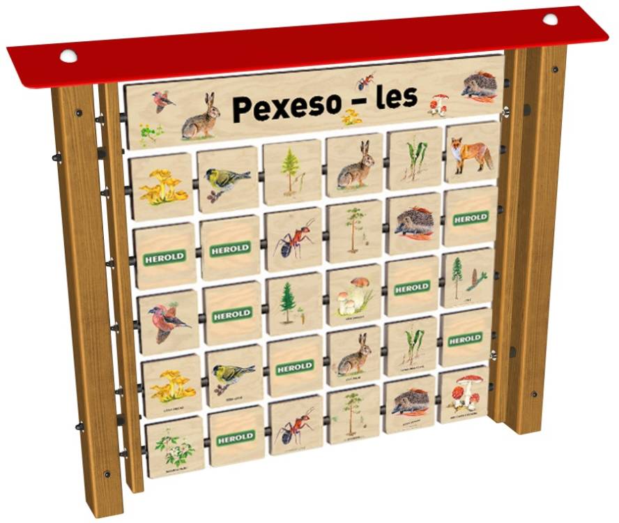 Obrázek k výrobku 91067 - Monkeys Edukační panel Pexeso - Les na stěnu