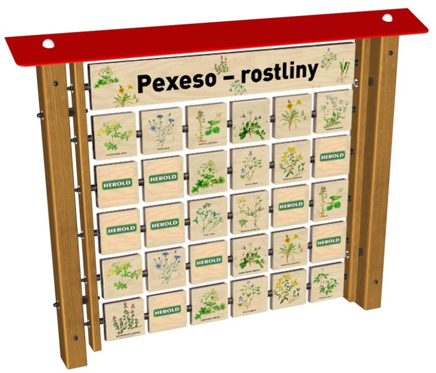 Obrázek k výrobku 91073 - Monkeys Edukační panel Pexeso - Rostliny na stěnu