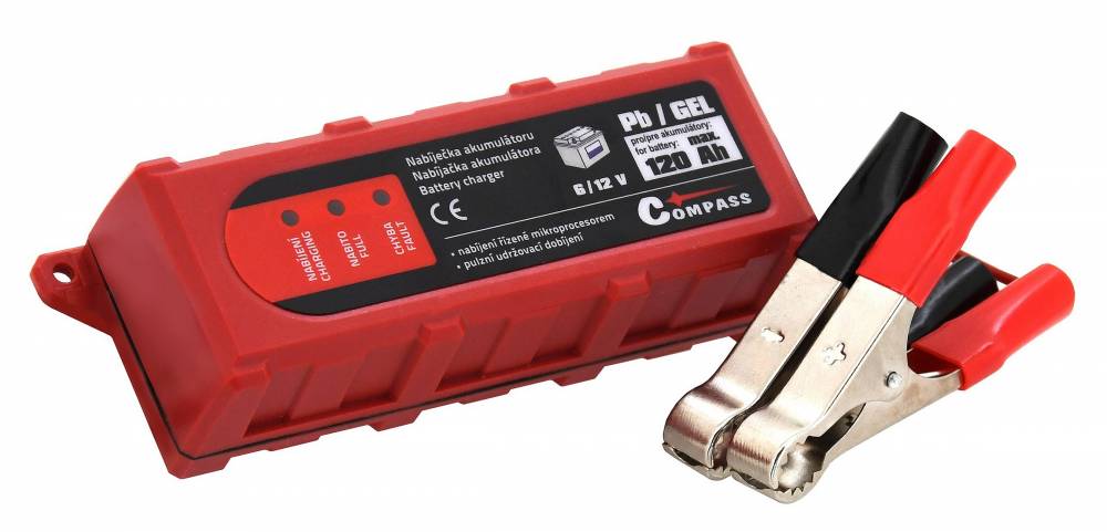Obrázek k výrobku 68618 - Nabíječka mikroprocesor 1Amp 6/12V PB/GEL max. 120Ah