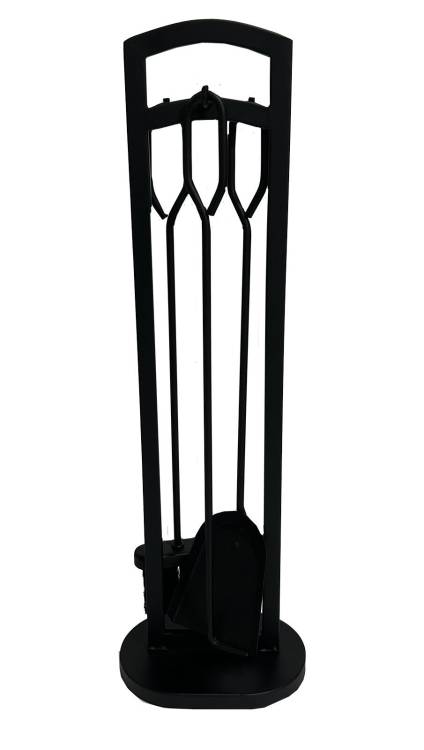 Obrázek k výrobku 93647 - Nářadí krb. v. 70 cm, ČER kov, sada 3díl. se stojánkem