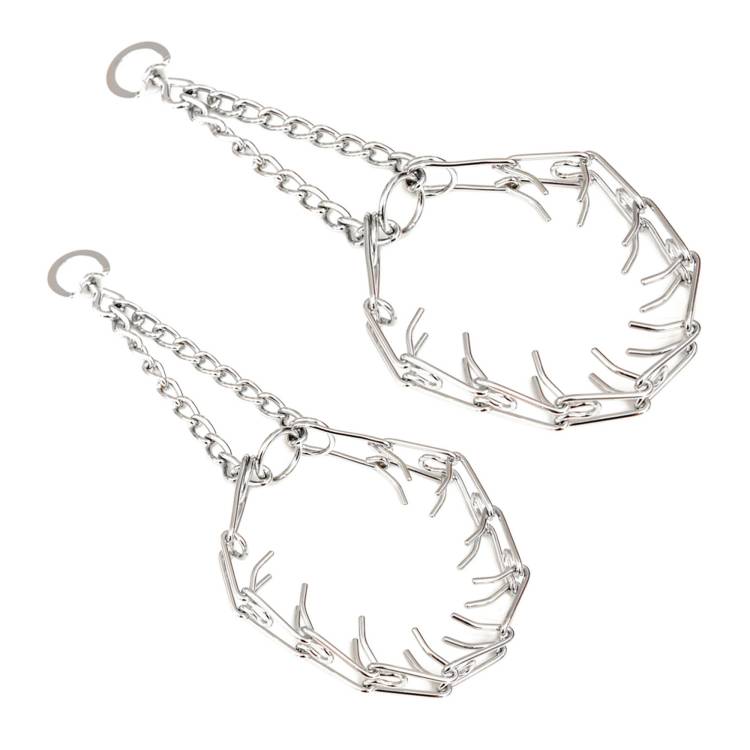 Obrázek k výrobku 75551 - Obojek polostahovací s ostny, chrom