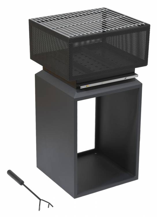 Obrázek k výrobku 74266 - Ohniště CUBE s mřížkou 74cm