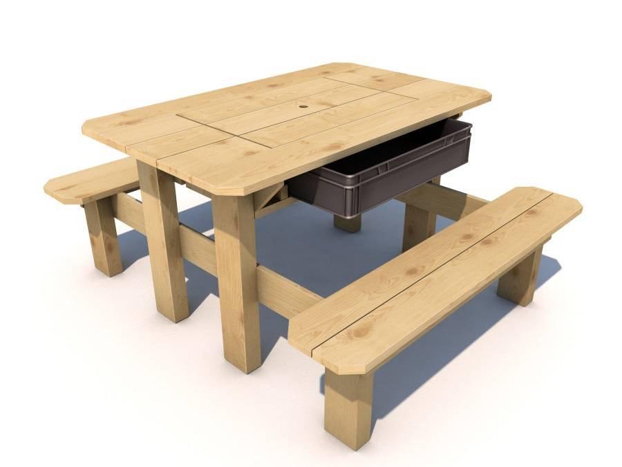 Obrázek k výrobku 39525 - Piknikový stolek Herold s plastovým boxem .