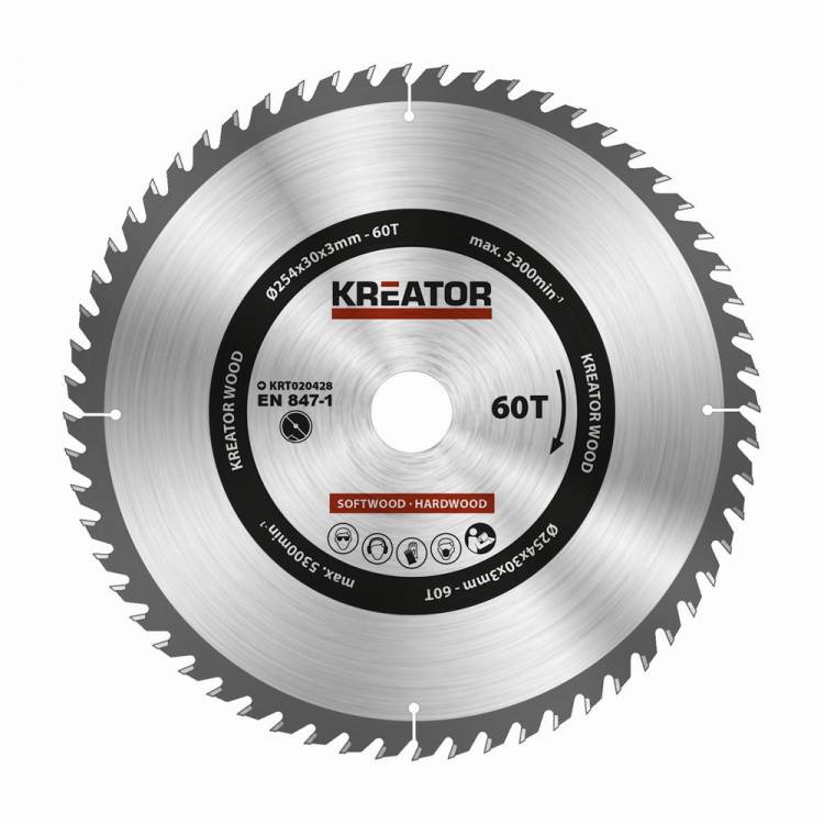 Obrázek k výrobku 14856 - Pilový kotouč na dřevo 254mm, 60T