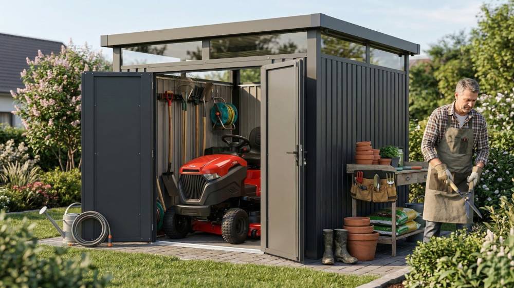 Obrázek k výrobku 82591 - plechový domek LANITPLAST MARBURG 88 ANTRACIT LG4017