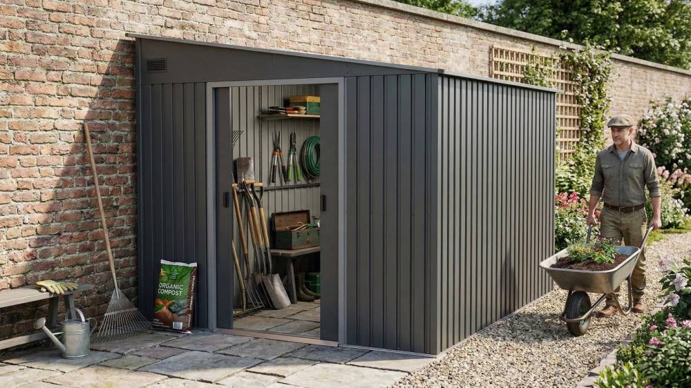 Obrázek k výrobku 82582 - plechový domek LANITPLAST WANDHAUS 911 ANTRACIT LG4026