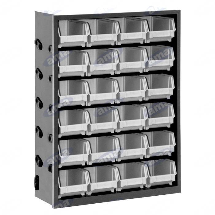 Obrázek k výrobku 5271 - Policový regál s boxy 24ks