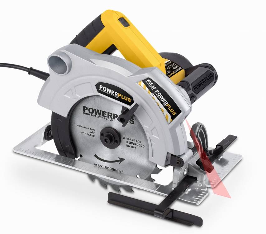 Obrázek k výrobku 36173 - POWX0520 Okružní pila 1 500 W - 185mm