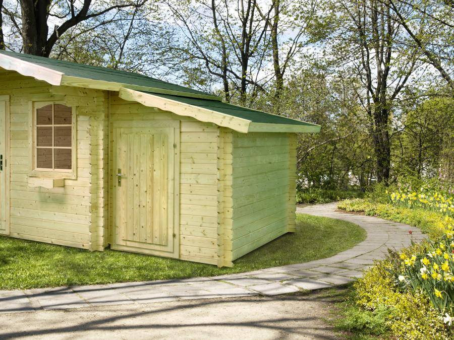 Obrázek k výrobku 21448 - Přístavba ( kůlna 3 stěny) 3,1 m2 (160x235cm) tl. 28mm