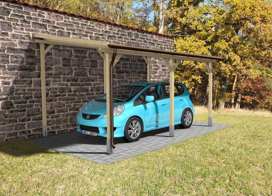 Obrázek k výrobku 21588 - Přístřešek pro auto Kalfa 1 (340 x 600cm)