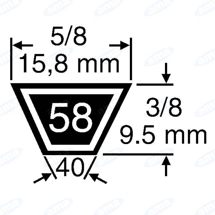 Obrázek k výrobku 61082 - Řemen kevlarový klínový